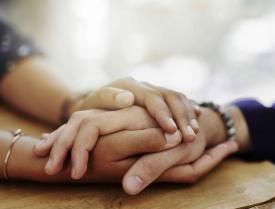 clasped hands