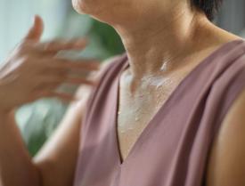 Woman's torso in the heat